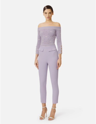 pantalon cigarette lilas elisabetta franchi