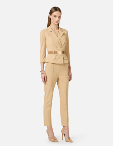 Fitted camel jacket Elisabetta Franchi