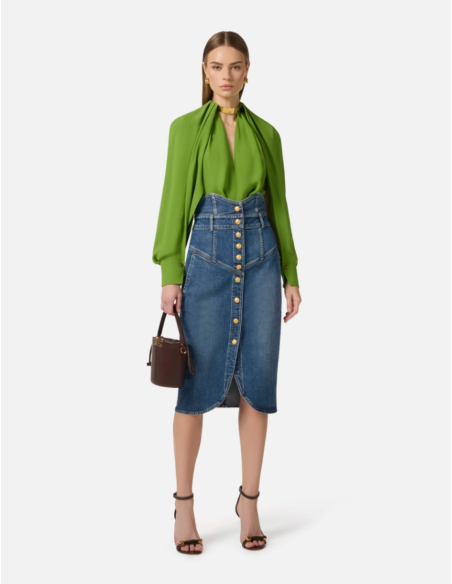 Elisabetta Franchi denim pencil skirt