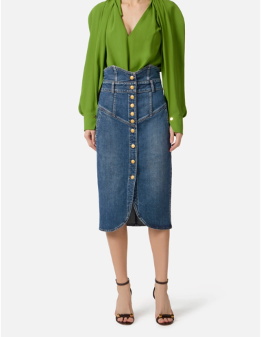 Elisabetta Franchi denim sheath skirt