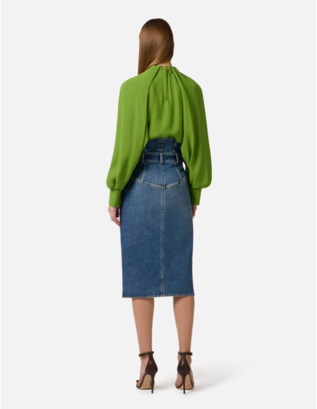 Italian fashion denim pencil skirt