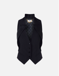 Black waistcoat for women Italian fashion