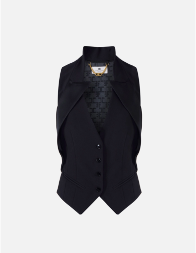 Black waistcoat for women Italian fashion