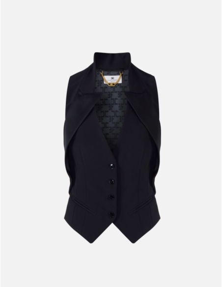 Black waistcoat for women Italian fashion