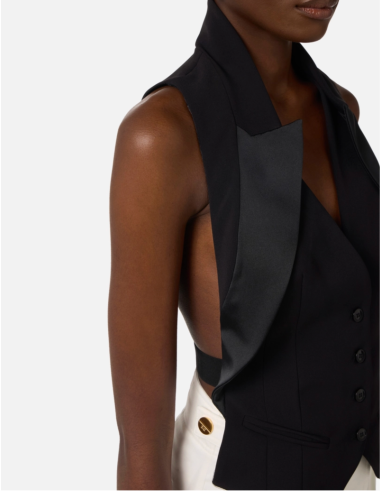 Black Elisabetta Franchi summer waistcoat