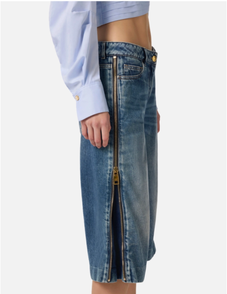 Elisabetta Franchi denim cropped pants