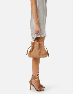Clay croco-print suede bag 2