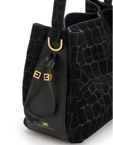 Elisabetta Franchi animal print suede bag