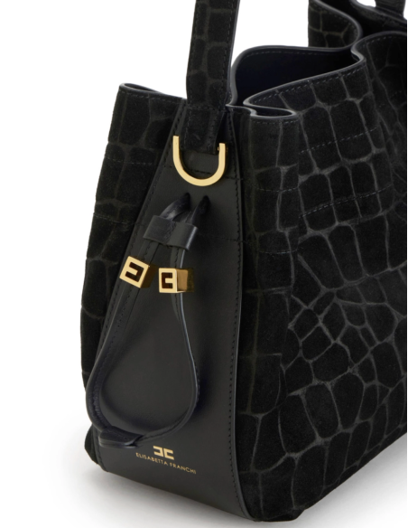 Elisabetta Franchi animal print suede bag