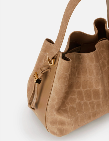 Elisabetta Franchi animal print suede bag