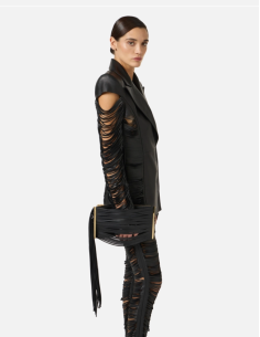 Black Fringe Bag Elisabetta Franchi 2