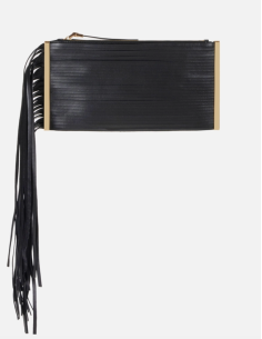 Black Fringe Bag Elisabetta Franchi