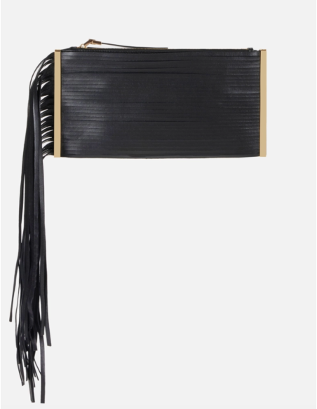 Sac à Franges Noir Elisabetta Franchi