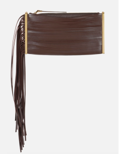 Brown Fringe Bag Elisabetta Franchi