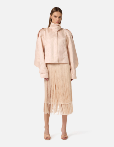 Nude runway jacket Elisabetta Franchi