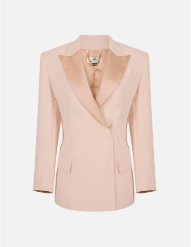 Veste Elisabetta Franchi Col Satin Nude