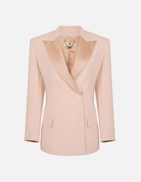 Veste Elisabetta Franchi Col Satin Nude