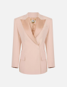Veste Elisabetta Franchi Col Satin Nude