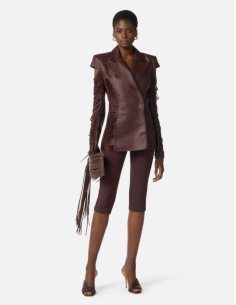 Brown Elisabetta Franchi cropped pants 2