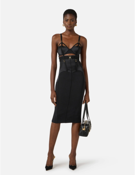 robe corset noir elisabetta franchi
