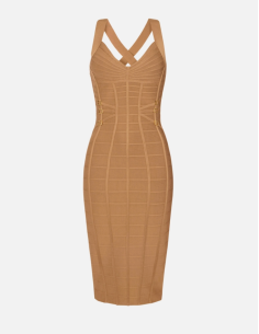 Camel knit sheath dress luxury