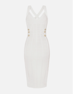 White knit sheath dress elisabetta franchi