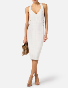 White knit sheath dress elisabetta franchi 2