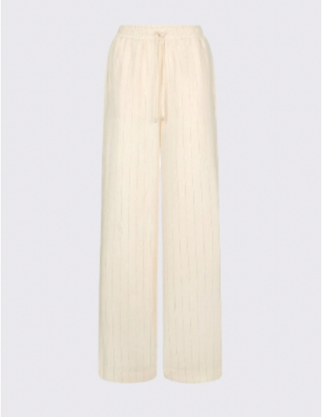 Liu Jo pantalon crème rayé élégant