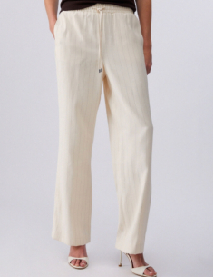 Liu Jo pantalon crème rayé élégant 2