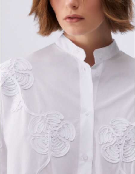 Chemise LIU JO Blanche avec Broderie - CA6170