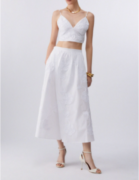 Liu Jo chic white embroidered top