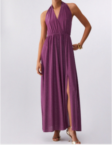 Liu Jo long lurex violet fluid silhouette
