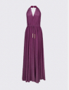 Liu Jo long lurex violet dress elegant
