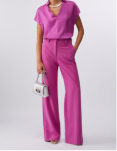 Liu Jo pink satin blouse stylish 2