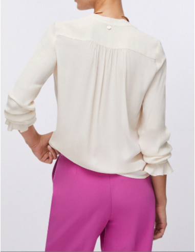 Blouse LIU JO en Georgette Vanille - CA6344
