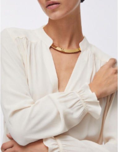 Georgette blouse vanilla refined fashion piece
