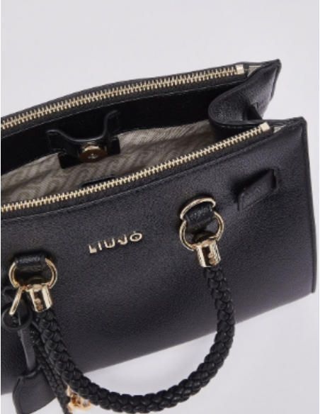The Liu Jo small satchel bag with charms blends compact design