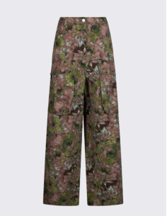 Liu Jo pantalon cargo vert floral