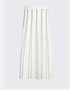 Liu Jo jupe maille blanche rayée