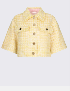 Liu Jo veste cropped bouclette jaune