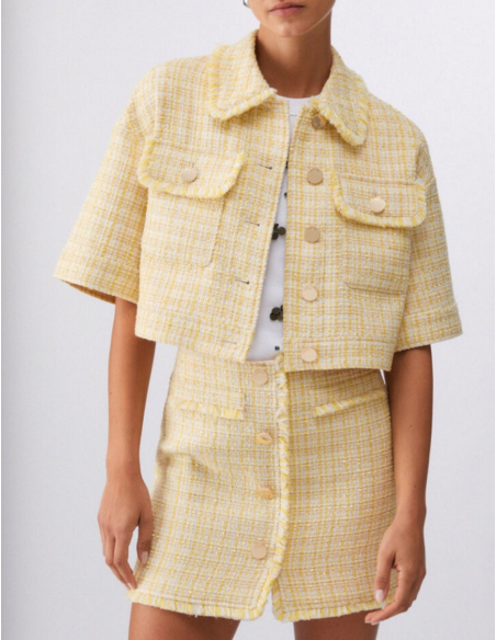 Liu Jo veste bouclette boutons logo