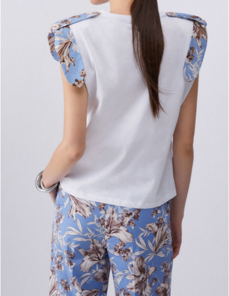 Liu Jo t‑shirt popeline nœuds imprimés