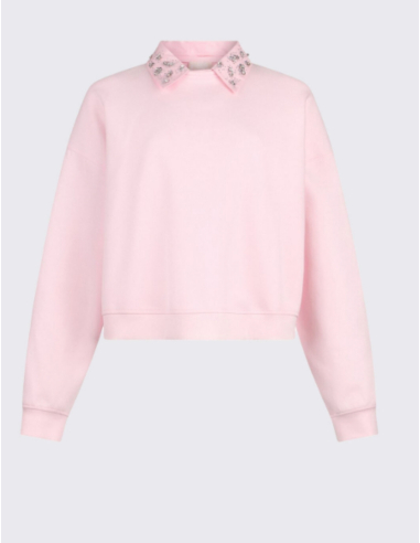 Liu Jo sweat broderies pierres rose