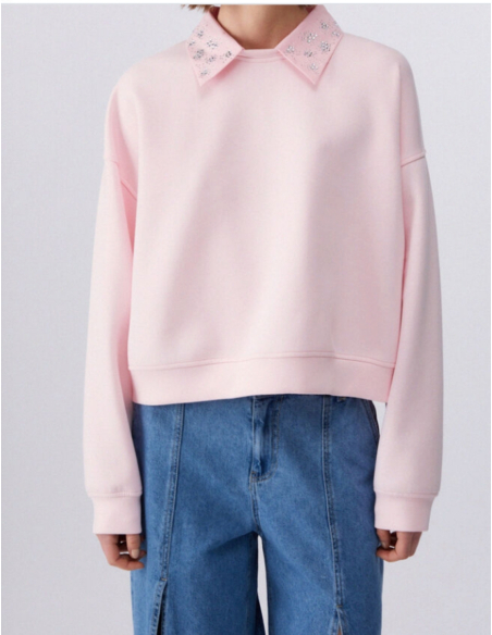 Liu Jo sweat col oxford amovible