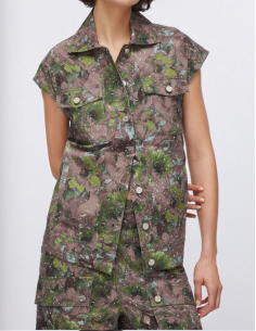 Liu Jo veste sans manches floral vert 2
