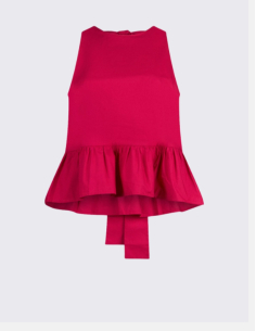 Liu Jo top popeline rouge nœud