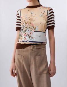 Liu Jo top empiècements sergé imprimé 2