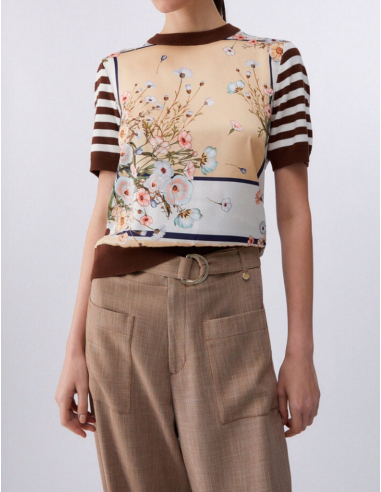 Liu Jo printed twill panel detail