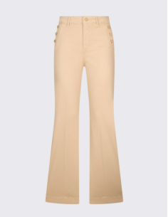 Liu Jo pantalon évasé beige taille haut