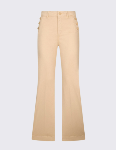 Liu Jo pantalon évasé beige taille haut